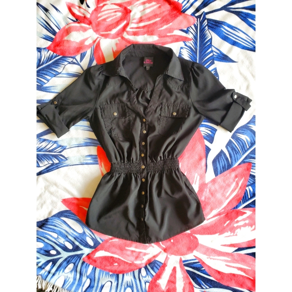 Small- Black 2B Bebe Blouse